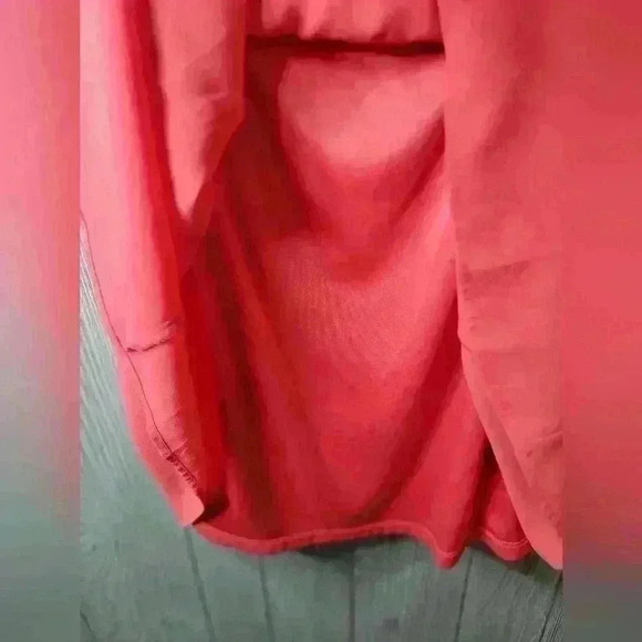 Express tube top Coral colored dress with a  lining. Size 4.  100% Polyester. - Picture 3 of 5